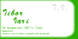 tibor vari business card